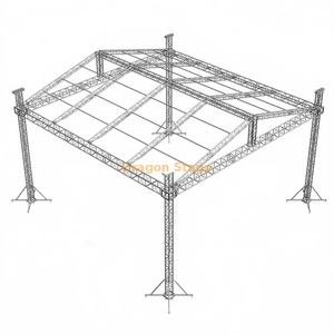 Outdoor Aluminum Portable Stage Lighting Truss System 32x32ft Height 16ft