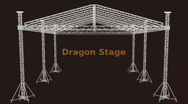 on Sale Aluminum Stage Frame Truss Structure Aluminum Lighting Truss System 14x14x12m 6 Pillars