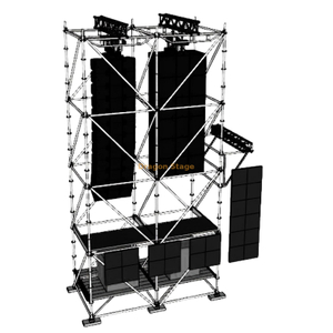 4x2x8m Ringlock Line Array Support System with Aluminum Truss, Working Platform and Water Ballast