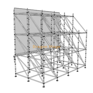 8x4m Modular Ringlock LED Screen Support Structure 6m Front Height 4m Rear Height