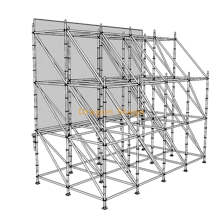8x4m Modular Ringlock LED Screen Support Structure 6m Front Height 4m Rear Height