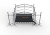 16x12x9m Portable Aluminum Stage Truss System with Dual 2m Sound Tower Wings