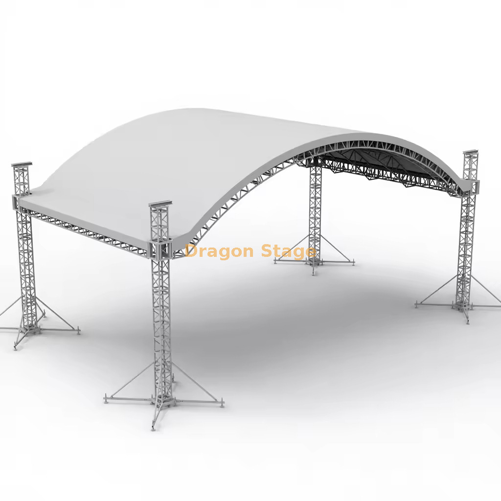 Arc Stand Frame Aluminum Curved Roof Truss 10x6x4m