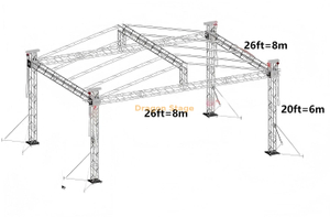 Aluminum Lighting Square Roofing Truss Structure for Event Part 8x8x6m