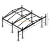 Aluminum Adjustable Height Outdoor Event Stage Truss System 15x12x8m 6 Pillars 2 Wings 