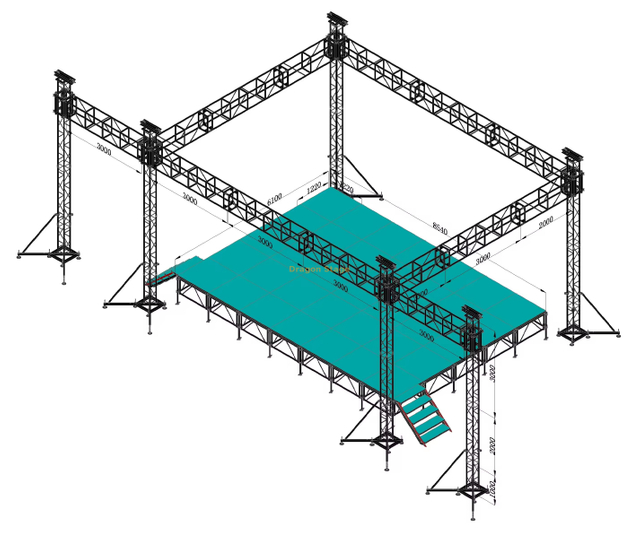 9x7x6m Professional Disco & Indoor Event Lighting Truss