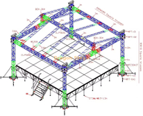 Custom Outdoor Pitch Roof Truss Structure 8x7x5m for Concerts & Events