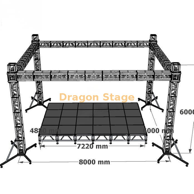 Layher Stage with Frame Truss System 8x6x6m