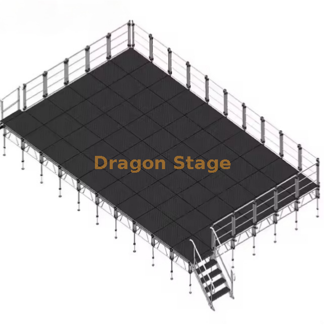 Outdoor Custom Adjustable cheap portable stage 12x7m height 1.2-2m