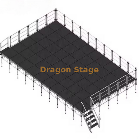 Outdoor Custom Adjustable cheap portable stage 12x7m height 1.2-2m