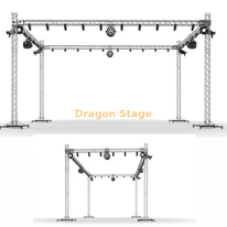 Aluminum Portable Event Truss System for Lighting Customizable Frame Event Lighting Stage Truss For Sale 40x20x20 Ft