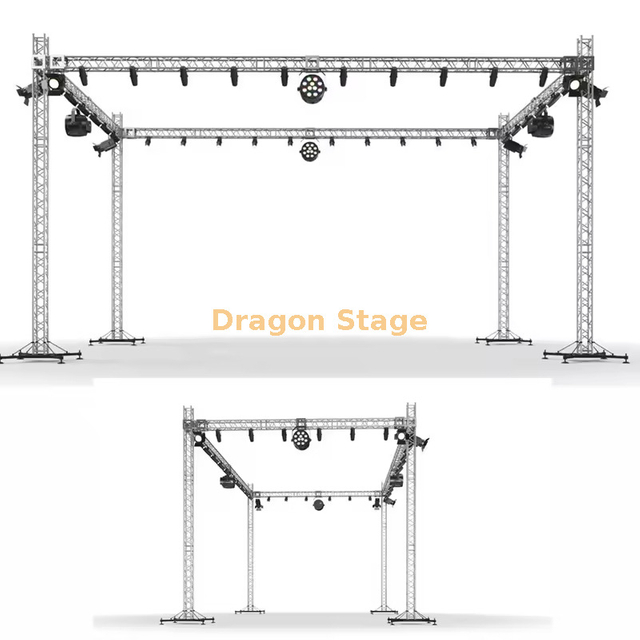 Aluminum Portable Event Truss System for Lighting Customizable Frame Event Lighting Stage Truss For Sale 40x20x20 Ft