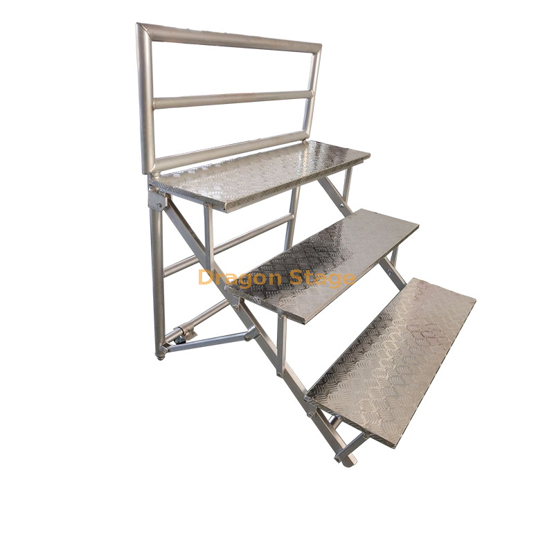 All Aluminum Assembly Telescopicing Retractable Baseball Bleachers Stand Bench