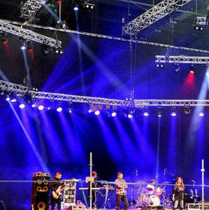 portable alloy stage truss screen