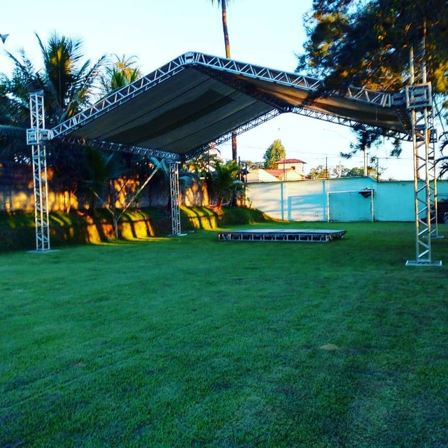 Outdoor Concert Event Stage Curved A Roof Trusses with Lift for Sale 8x6x6m