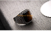 Designer Cheap Replica Imitation Turkish Tiger Eye Stone Stainless Ring Jewelry 