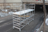 Customized aluminum alloy step ladder three-four-five multi-step platform ladder step ladder mobile platform climbing ladder industrial step platform