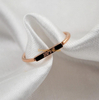 Wholesale Jewelry Engraved Name Dainty Rose Gold Stainless Steel Bar Ring