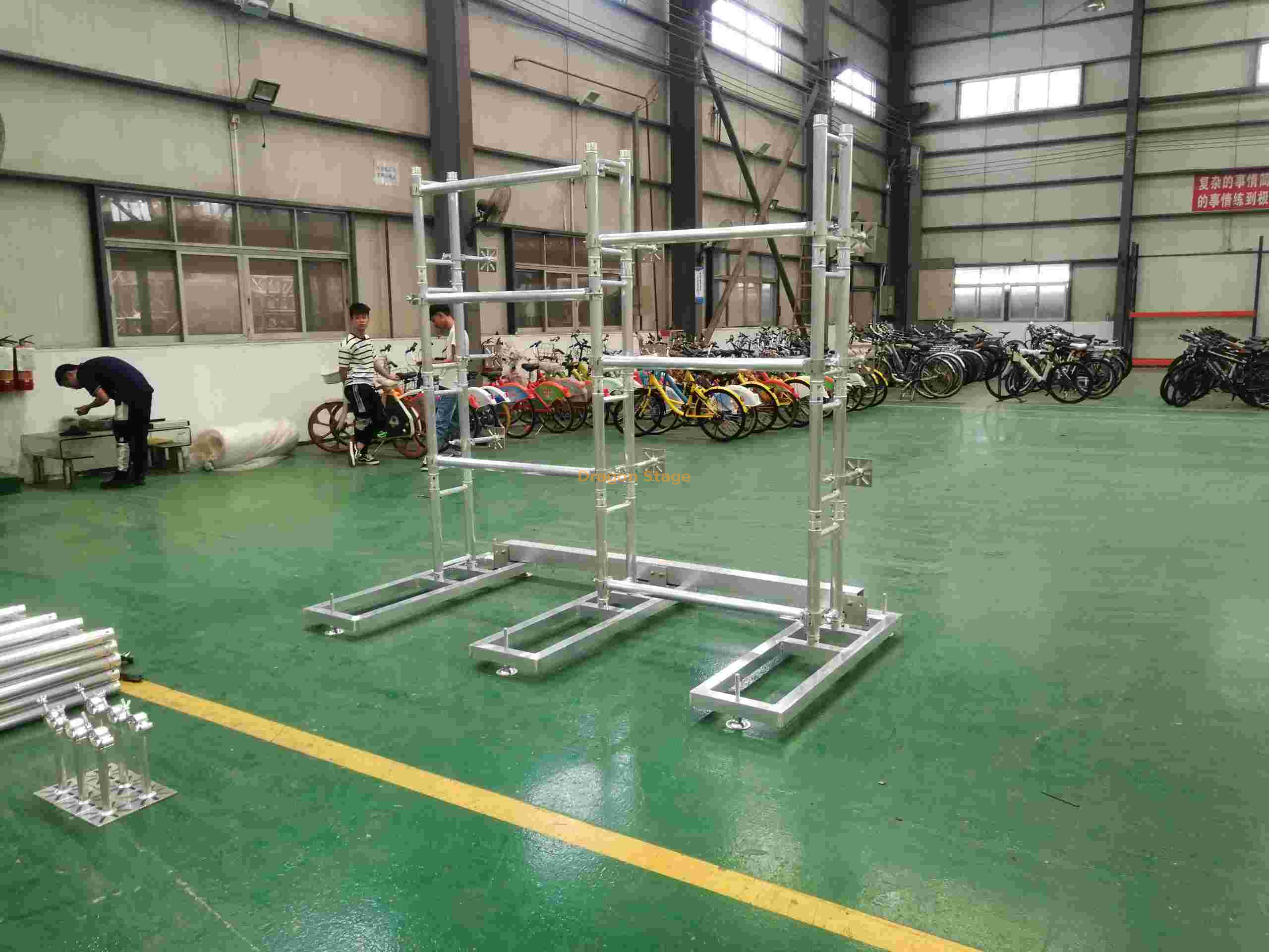 Ground Supported Aluminum Visual Stacking System 8x3m