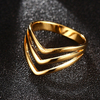 Cheap Wholesale Jewelry Fashion Statement Finger Men Women Heart Geometric Custom Letter 14k Gold Plated Stainless Steel Ring