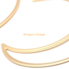 2020 fashion women jewelry gold plated custom stainless steel geometric dangle moon stud earrings