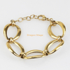 Fashion Wholesale Jewelry Stainless Steel Gold Plated Clasp Big Chain Dolphin Charm Bracelet