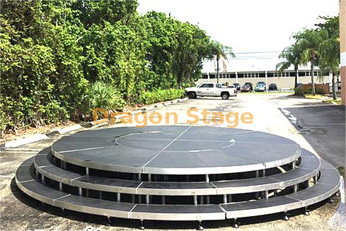 Diameter 4.88m Round Portable Stage Platform with Ring Stairs