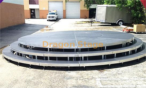 Plywood Event Portable Circular Stage Aluminum Round Stage