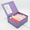 Custom purple cartoon printed flower box cardboard paper packaging gift boxes craft box with clear lid
