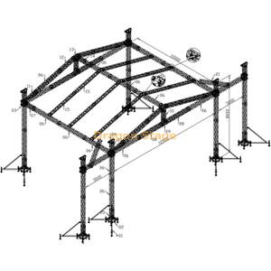 Concert Silver Columns Event Truss / Silver Stand Event Truss with Roof 12x10x8m