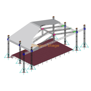  Aluminum Outdoor Concert Roof Truss with Portable Stage 24x15x12m