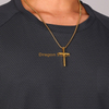 Waterproof Non Tarnish Jewelry Collar Trend Custom Cross Snake Chain Stainless Steel Gold Pendant Necklace For Boy