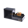 Qatar Bank Use Black Glossy Finishing Wood Bank Card Box Wood Lid and base gift Box