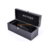 Black High Glossy Silver Logo wood gift box for wine