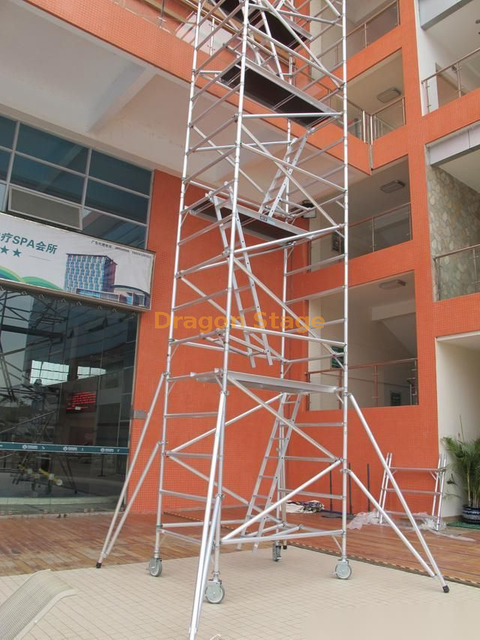 8.97m Aluminum Scaffolding with Hang Ladder on Top