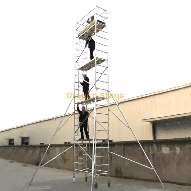 7.07m Aluminum Scaffolding with Hang Ladder Method