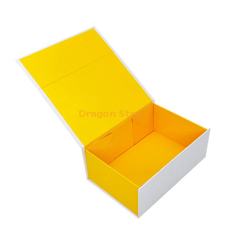 Custom Yellow Floding Magnetic Paper Cardboard Box For Gift Wooden Box factory customized