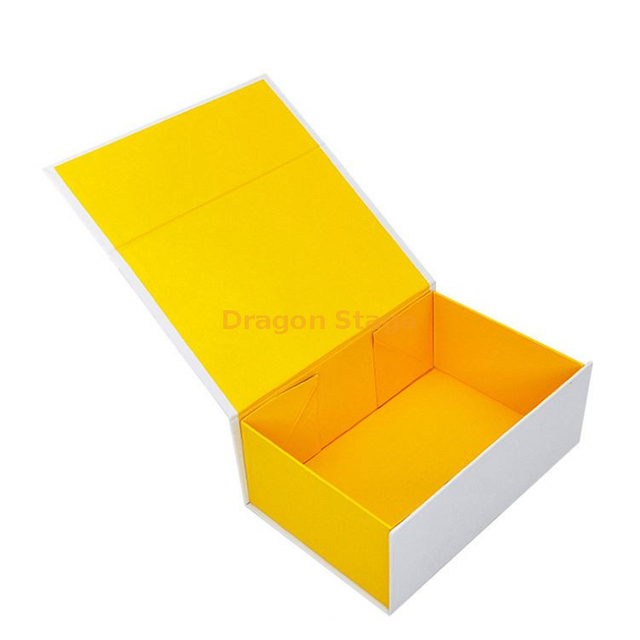 Cheap Custom Yellow Floding Magnetic Paper Cardboard Box For Gift Wooden Box factory customized