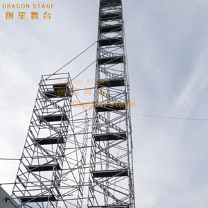 1.35x2x10.35m Aluminum Tower Portable Scaffold with 45 Degree Ladder 