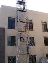 30m Aluminum Scaffolding with Hang Ladder Design