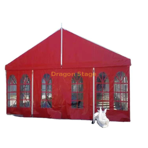 Red Transparent Wedding Party Tent Marquee Tent UV-resistant Outdoor Wedding Event Marquee Tent for Rental Business