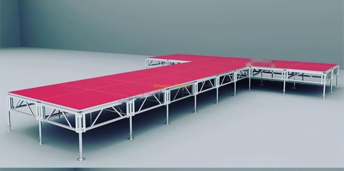 Square Adjustable Outdoor Portable T Stage 