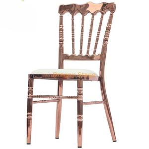 Metal Electroplated Chair Hotel Banquet Chair Restaurant Dining Chair Wedding Cane Chair Ancient Castle Chair Manufacturer