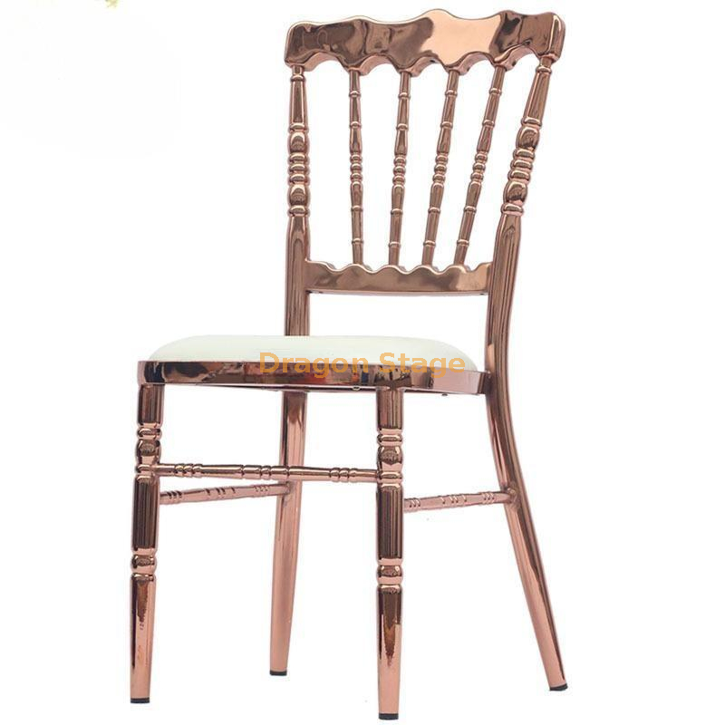 Metal Electroplated Chair Hotel Banquet Chair Restaurant Dining Chair Wedding Cane Chair Ancient Castle Chair Manufacturer