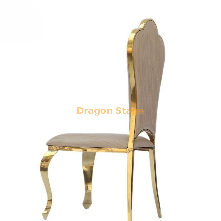 Luxury Stainless Steel Gold Dining Chair (3)