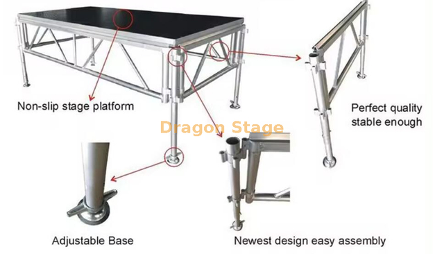 6x1m Aluminum Portable Event Stage From Manufacturer