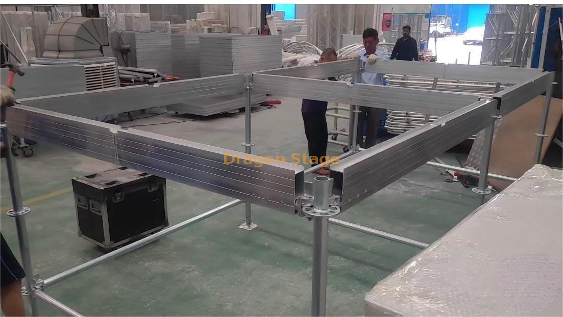 steel 2 x 2m layher stage deck 30x20m