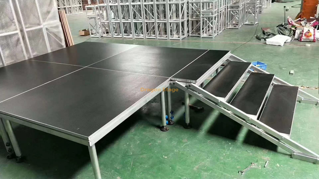 Aluminum Concert 18mm Plywood Adjustable Stage 16x8ft (4.88x2.44m)