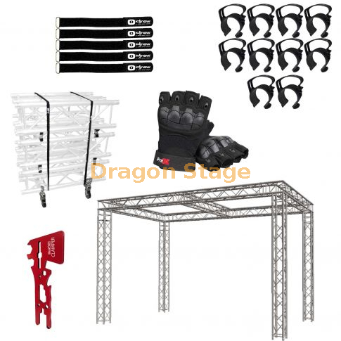 Global Truss 10'x20'x10' Universal Junction Block Corners and Center Beam Trade Show Booth with Accessories Package
