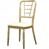 Wholesale of new metal castle chairs, aluminum alloy bamboo chairs, outdoor wedding chairs, soft bags, backrest chairs, stackable